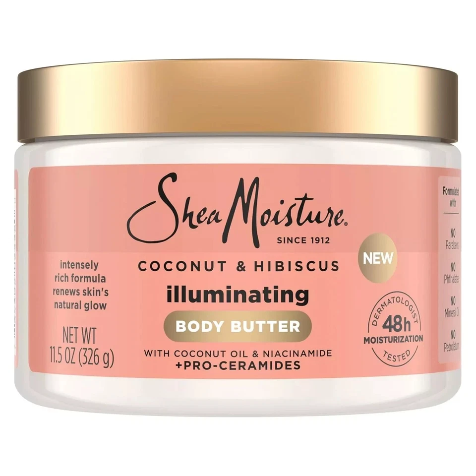 Масло для тела SheaMoisture Illuminating с кокосом и гибискусом, ниацинамидом.73 - Изображение 1 из 1