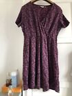 Fat Face Floaty Tunic Dress Uk 10-12 Rrp £55 Red Floral Paisley Wrap