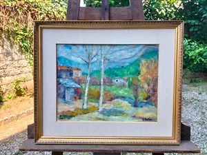 Ezio Pastorio (Cremona 1911 Milano 2006) Paesaggio olio - Foto 1 di 4