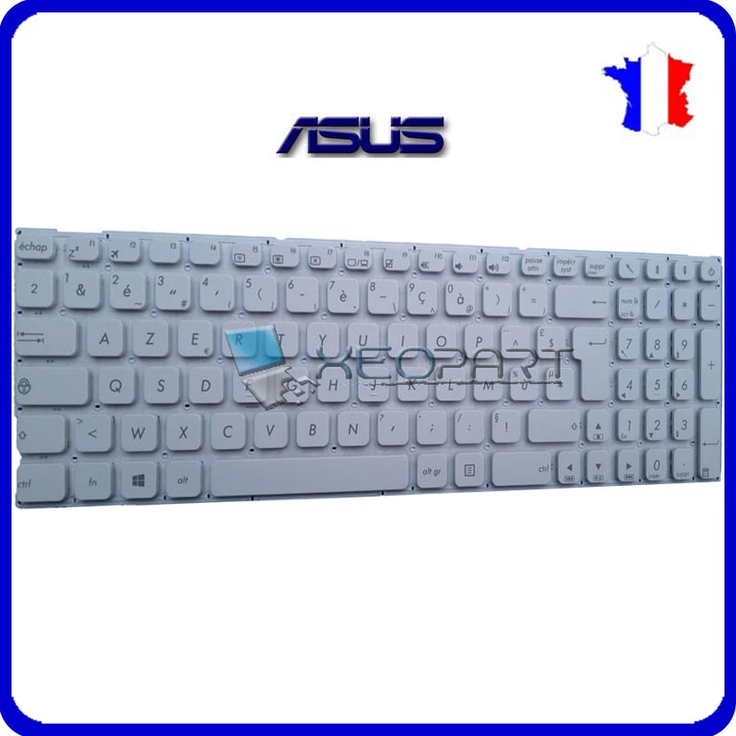 Clavier Français Original pour Asus X541U X541UA X541UAK X541UJ Blanc Neuf