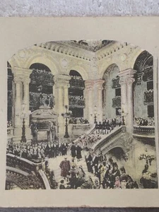 Estereógrafo Stereoview Entrada Hall Gran Ópera Francia París - Imagen 1 de 3