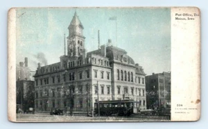 Postcard IA 1909 Des Moines Post Office Vtg View D11 - Picture 1 of 2