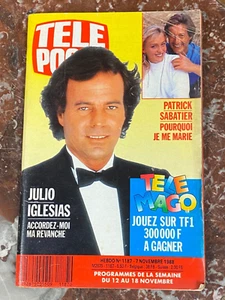 REVUE LIVRE TÉLÉ POCHE 1987 PATRICK SABATIER JULIO IGLESIAS PAS DISQUE VINYLE CD - Picture 1 of 1