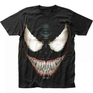 Marvel Comics Venom Sinister Smile Mens Black T-Shirt NEW - Picture 1 of 2