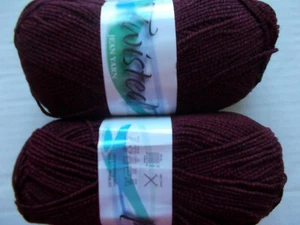 Twisted Jean yarn, Burgundy , lot of 2, (218 yds each) - Picture 1 of 2