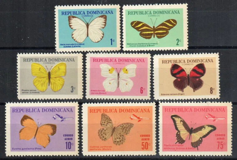 Dominican Republic Stamp 622-626, C146-C148  - Butterflies - Image 1 of 1