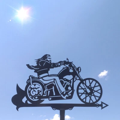 Biker, Motorbike Metal Weathervane, Weather Vane, home roof decor - Image 1 of 4