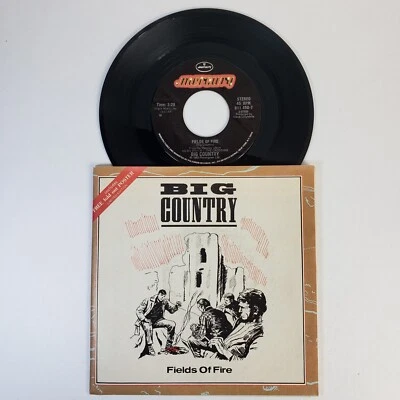 Big Country "Fields Of Fire" 45 Vg+ Tested Picture Sleeve Poster  - Image 1 of 4
