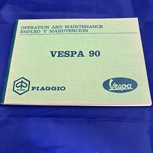 Vespa 90 Operation And Maintenance Book Piaggio Italy VGC - Picture 1 of 7
