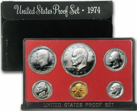 1974 Proof Set ** Great Birthday Gift for the Dad/Son/Friend born this year ** Cover