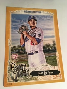 2017 Topps Gypsy Queen Jumbo 5x7 Jose De Leon Dodgers RC 225 #'d 01/10 Gold - Picture 1 of 1