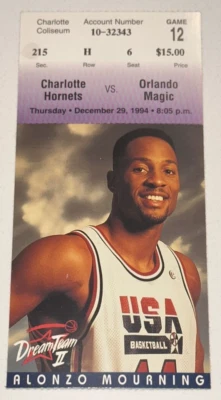 Magic Hornets NBA Ticket Stub 12/29/1994 Mourning Shaq Penny Team USA - Image 1 of 2