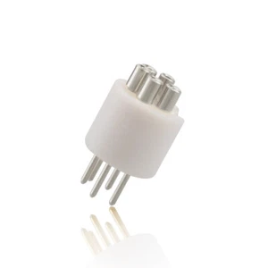 Spina connettore braccio tono maschio TIDP 5 pin DIN placcato argento con isolamento in PTFE - Foto 1 di 6