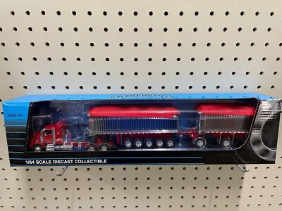 1/64 DCP Red/Chm 1:64th scale Kenworth T800 Sleeper with Chrome East Genesis II - Image 1 of 4
