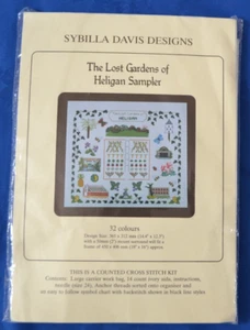 Lost Gardens Of Heligan (Cornwall) Cross Stitch Kit Sybilla Davis Design Sampler - Picture 1 of 4