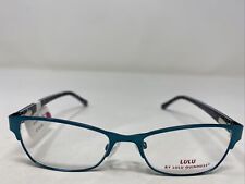 Lulu Guinness Eyeglasses Frame LK003 TEA 47-15-130 Teal Full Rim HC23