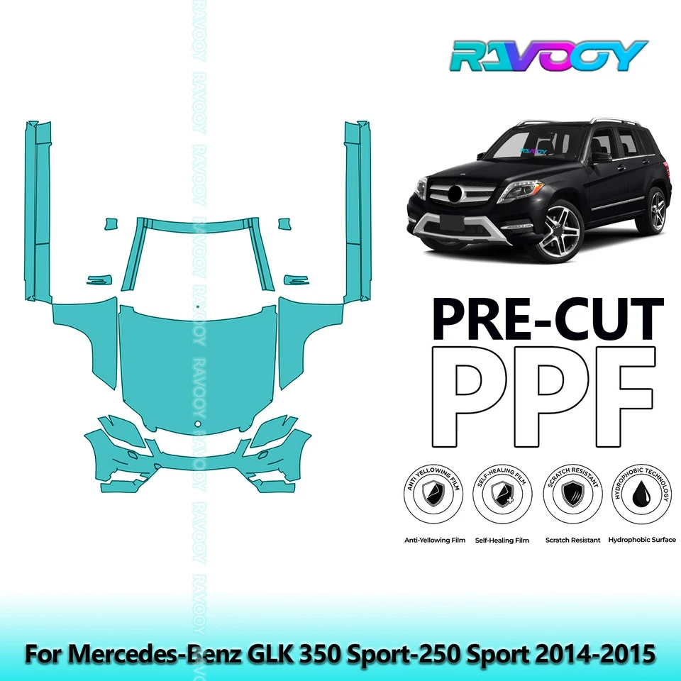  Película de proteção de pintura PPF para Mercedes-Benz GLK 350 Sport-250 Sport 2014-2015 - Imagem 1 de 4