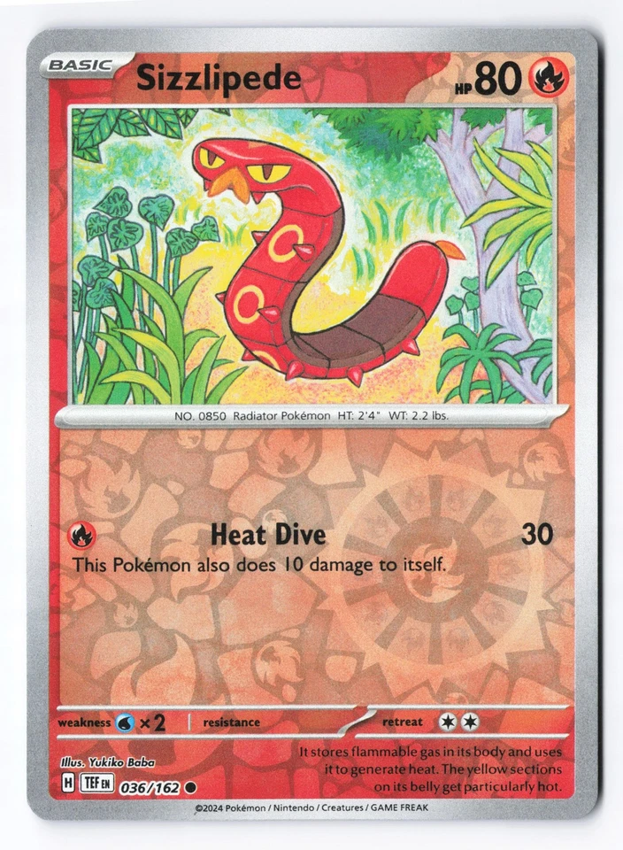 Sizzlipede 036/162 - SV05: Temporal Forces Reverse Holo NM - Image 1 of 2