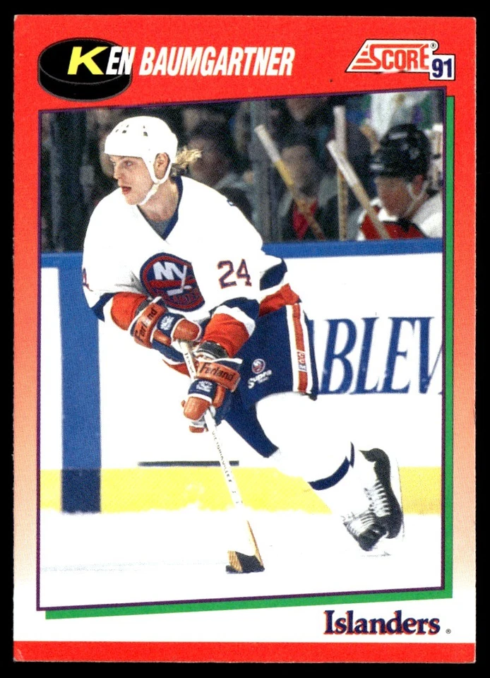 1991-92 Score Canadian English Ken Baumgartner New York Islanders #148 - Image 1 of 2