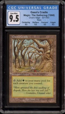 Magic The Gathering MTG Gaea's Cradle Urza's Saga Rare #321 CGC 9.5 - Image 1 of 2