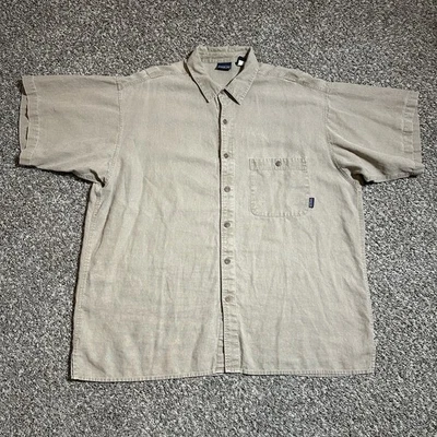 Camisa Vintage Patagonia Cáñamo Talla XL Marrón Años 90 Abotonada 1998 - Usada Foto 1 de 4