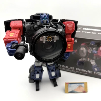 Takara Tomy Transformers Canon Camera Optimus Prime R5 Figure Robot Collectible - Image 1 of 4