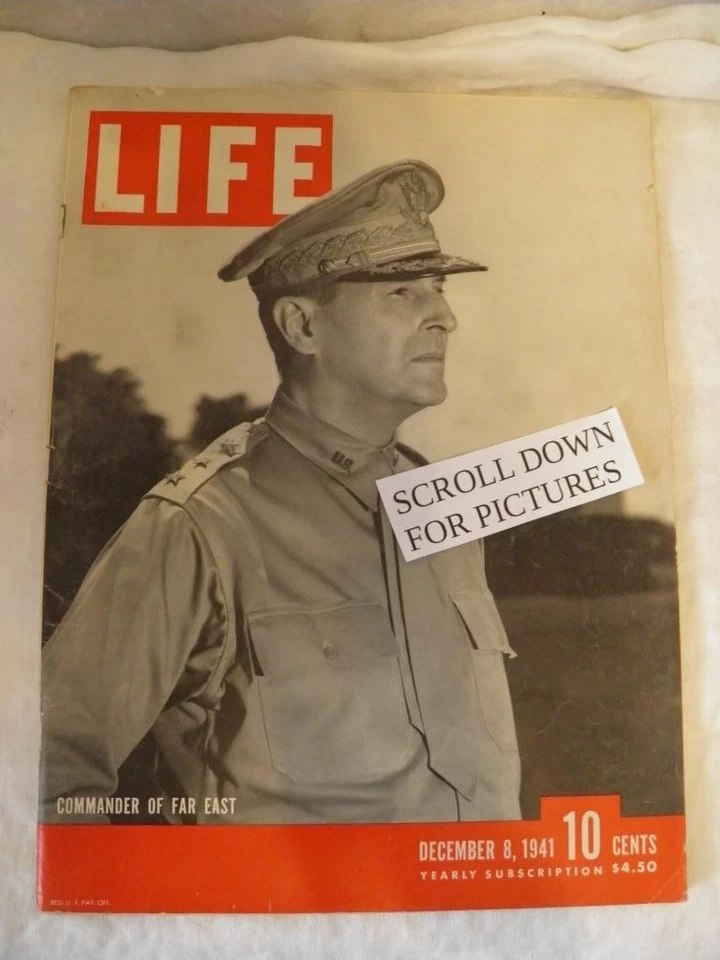 WWII DECEMBER 8,,1941 LIFE MAGAZINE Foto 1 de 1