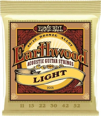 Ernie Ball Earthwood Light Gauge 80/20 Bronze Acoustic Guitar Strings 2004 Uk