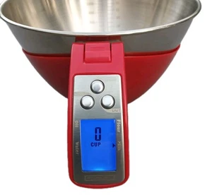 Báscula de cocina Morphy Richards 3 en 1 roja digital pesadora de alimentos 46611 probada - Imagen 1 de 10