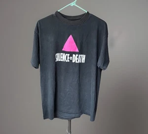 Camiseta de Colección Años 80 Hanes Beefy SILENCE= DEATH. Puntada Única.LG - Imagen 1 de 9