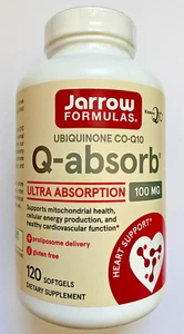 Jarrow Formulas Ubiquinone Q-absorb Ultra Absorption 100mg  - 120 Softgels 5/26+ - Picture 1 of 3