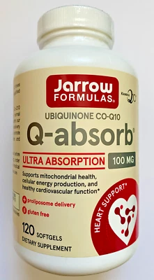 Jarrow Formulas Ubiquinone Q-absorb Ultra Absorption 100mg  - 120 Softgels Fresh - Image 1 of 3
