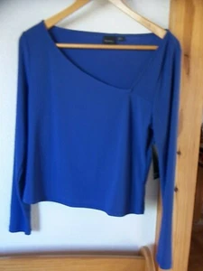 Camicetta donna/adolescente manica lunga scollo diagonale marca Free Press blu royal - Foto 1 di 5