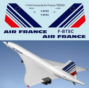 1/144 Decals per  Concorde Air France livery TB TBD681 - Imagen 1 de 1