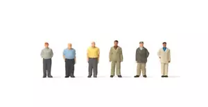 Z scale Preiser Figures # 88561 SIX STANDING MEN ( Summer Clothes ) - Picture 1 of 1
