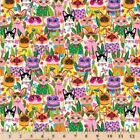 Puddy Cats Cream Funny Felines Fabric DDC10613-CREM-D Fabric By the Half Yard