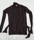 Adec 2 Brand Wrap Sweater Brown Size S Built In Belt Jacket Cardigan Open Style