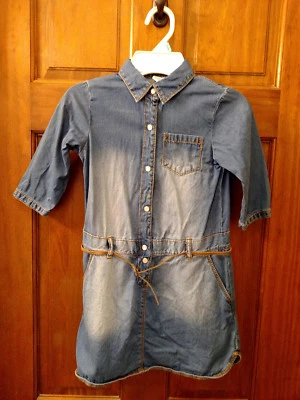 Vestido vaquero azul con botones delanteros CARTER'S 5 para niña Foto 1 de 4