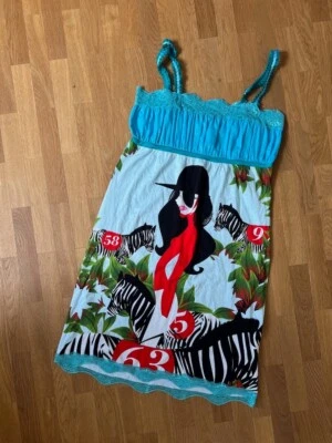 Ausgefallenes Custo Barcelona Sommer Kleid Strand Minikleid Print 38 - Bild 1 von 4