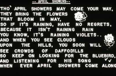 1950s Sing Along April Showers Singtime Retail Slide - Image 1 of 2