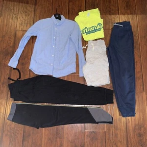 boys size Medium 10-12 lot 6 Pieces. Joggers, Shorts, H&M Button Up Dress Shirt. - Picture 1 of 10