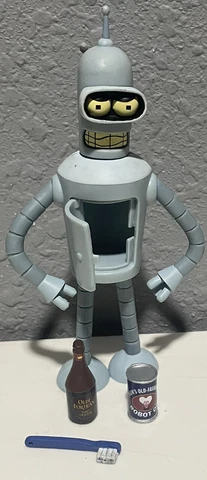 Futurama Bender 2008 action figure build-a-bot robot Toynami Loose Cover