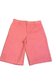 Vineyard Vines Breaker Shorts Youth Boys 16 Coral Bermuda Khaki Straight Flat - Picture 1 of 8