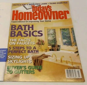 Today's Homeowner Magazine March 1998 Bath Basics, Faucets, Skylights, Gutters - Picture 1 of 1