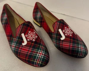 Talbots Ryan Embroidered Plaid Loafers ~ Flats ~ Ballet Shoes Size 8.5 M - Picture 1 of 11