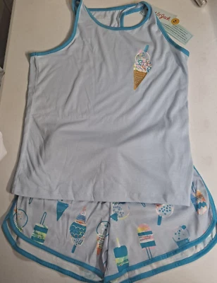 Cat & Jack Blue Ice Cream Girl's Pajama Short Set Size XL (14/16) - Image 1 of 4