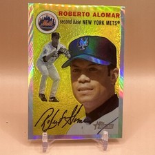 ROBERTO ALOMAR 2003 TOPPS HERITAGE CHROME REFRACTOR Autograph 541/554 THC84 METS