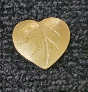 GOLD METAL LEAF SHANK BACK VINTAGE BUTTONS 34L - 27/32" - 21mm (B20) - Picture 1 of 5