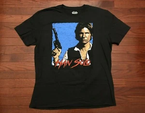 NEW STAR WARS HAN SOLO T SHIRT MENS LARGE FIFTH SUN NEW HOPE BLACK DISNEY NWT - Picture 1 of 6