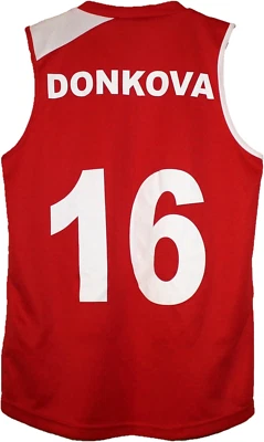2021 MATCH WORN #16 DONKOVA CSKA VÔLEI Colete Camisa Jersey Feminino BULGÁRIA - Imagem 1 de 4